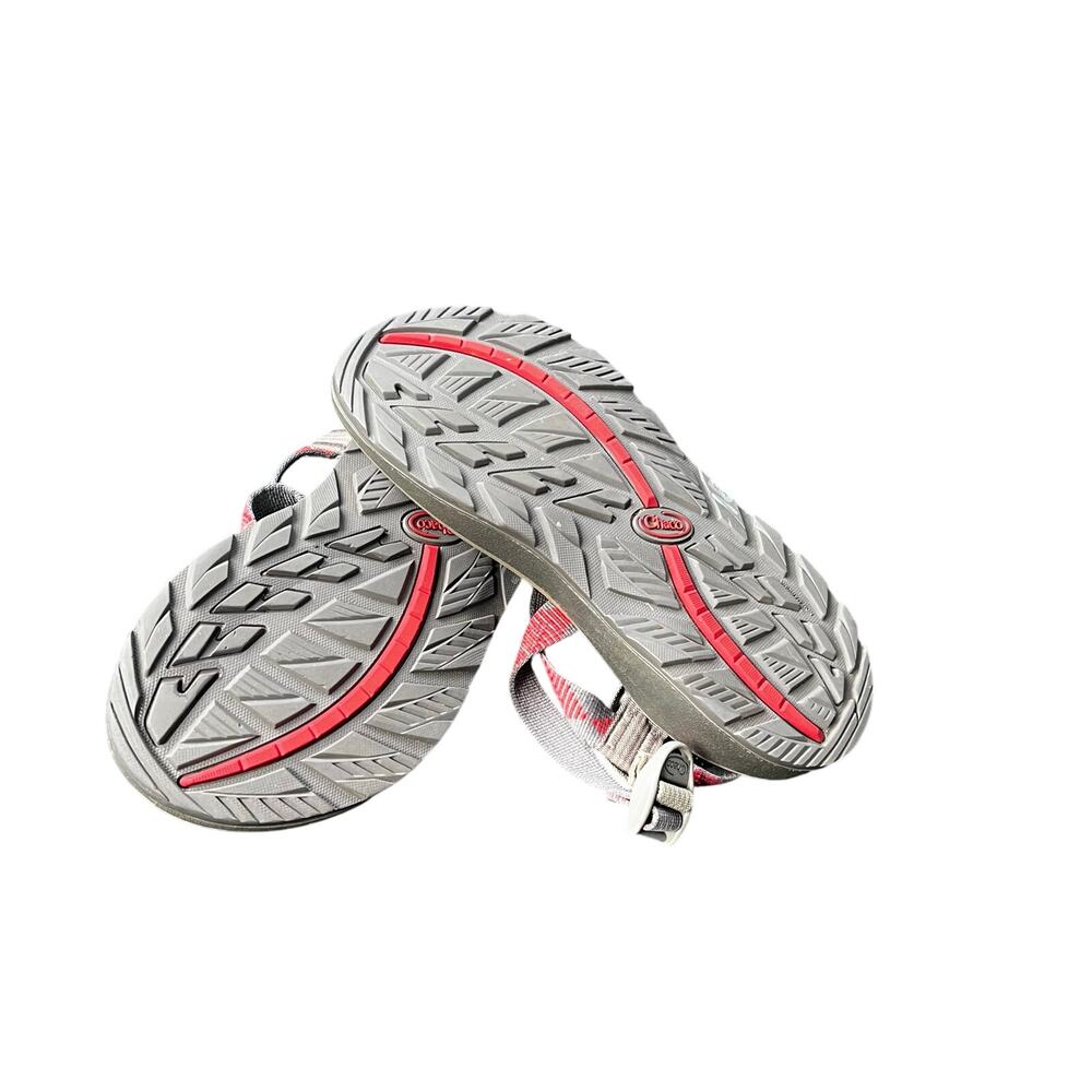 Chaco Women’s Sandals Sz 7M Gray/ Red Adjustable Straps Hiking Outdoor EUC - Picture 4 of 6